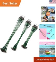 Corrosion-Resistant Fishing Leader Kit – 60 Pieces with Swivel & Clip Connectors