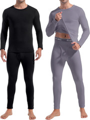 Thermal Underwear for Men Long Johns Base Layer Winter Set | Fleece Lined Bottom