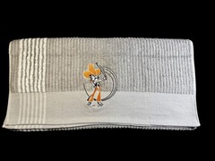 Oklahoma State University (OSU) Caddy Towel / 44in x 24 in (Vintage Logo) Gray