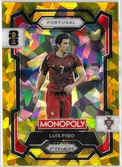 Rare LUIS FIGO 2026 Panini Prizm Monopoly FIFA World Cup #31 – Gold Cracked Ice!