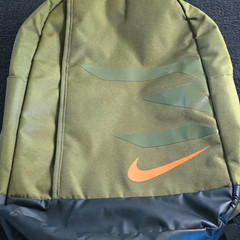 Nike Air Hiking Backpack Green/Black/Orange Logo Zip Closure Unisex