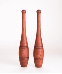 Wooden Indian Clubs Mugdar Meel Clubbell Karla Kattai Weight Pair 1 Lbs Each