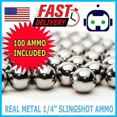 100 Count 1/4″ Inch Steel Shot Slingshot Ammo Balls