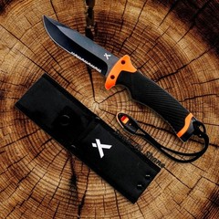Bear Grylls Ultimate Knife – Fixed Blade Full Tang Blade, Serrated Edge, Whistle