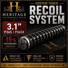 CUSTOM TUNED RECOIL SYSTEM – RADIAN RAMJET P365 / P365X 3.1” BUILDS