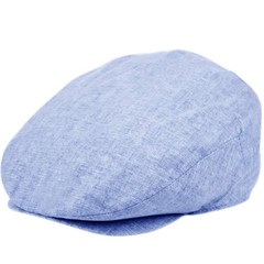 Men’s Linen Flat Ivy Gatsby Summer Newsboy Hats Small-Medium Sky Blue