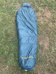 Big Agnes Bench Mark 0 Long Left-Zip Synthetic Sleeping Bag Green/Gray 86×31