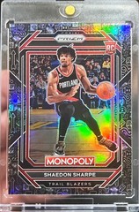 2022-23 Prizm Shaedon Sharpe Monopoly Black Icons Rookie Card #74 RC