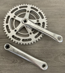 STRONGLIGHT CRANKSET 170 MM DOUBLE 52-42T 9/16 PEDAL THREADS 6, 7 OR 8 SPEED