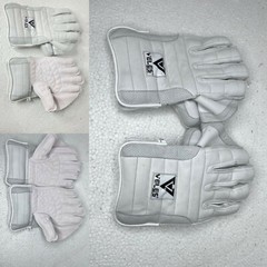 Wicket Keeping Gloves Veles Top Grade Palm White Color Inner Gloves, Adult