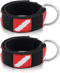 Adjustable Wrist Strap with Stainless Steel D Ring for Dive Gear and Cameras