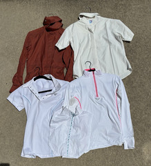 4 Women’s English Riding Shirts & Dickie S/M