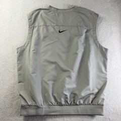 Nike Golf Windbreaker Vest Men XL Gray Sleeveless Pullover Water Resistant VNeck