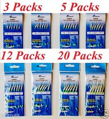 sabiki bait rigs 6 hooks offshore fishing lure Size:1/0,1,2,4,6,8,10,12,14-465