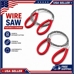 2Pcs Survival Wire Saw PVC Pipe Cutter Emergency Portable Steel Cable Saw Tool