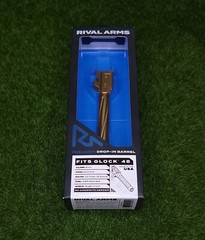 Rival Arms Barrel for GLOCK 48 9mm Luger Fluted, Gold PVD Finish #RA20G801E