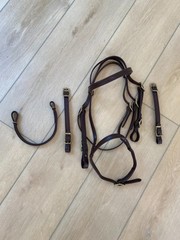 Two Horse Tack – Beta Biothane English Bridle – Dark Brown – Horse-Size