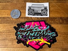 Tribal Gear Brand Neon Graffiti Piece Sticker Art Street Tattoo Joker Conart