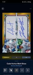 Topps Bunt Bowman Sterling 24 Cade Horton Matt Shaw Gold Dual Legendary DIGITAL
