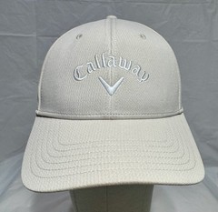 Callaway Performance Side Crest Structured Khaki tan Adjustable Hat Cap NWT