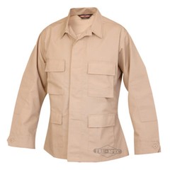 Tru-Spec Khaki BDU Coat 65/35 Poly/Cotton RS