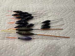 16 Genuine Milo Pole Floats Match Fishing 4×11 4×13 Mixed Models Italy Lot