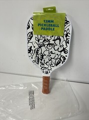 Sakar Floral 13 MM Pickle Ball Paddle Black Floral And Polka Dots New