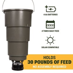 Moultrie 30lb All-in-One Hanging Feeder – 4 Feed Times – Bluetooth Programming