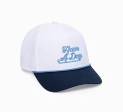 NEW Breezy Golf «Have A Day» Rope White/Navy/Light Blue Snapback Golf Hat/Cap