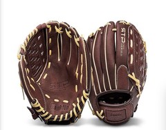 Franklin Sports Genuine Leather Baseball Glove ‘Brown/Camel’ (Size 10») left