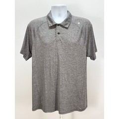 Rhoback Large Gray Blitz Tech Performance Short Sleeve Golf Shirt