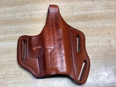 Front Line brand RH holster OWB Glock 19 RS & CD BROWN LEATHER 3 slots