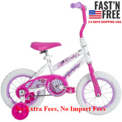 12 in. Sea Star Kids Bike for Girls Ages 3 and up Years, Child, White Pink, NEW