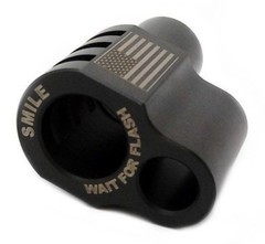 1911 Full-Size Comp Smile Wait for Flash/Flag Engraved 45acp SS Black Nitride