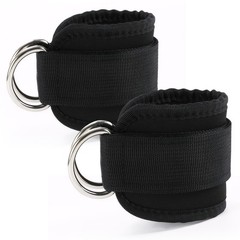 2 PCS Weightlifting Straps with D Ring,Adjustable Wrist Cuffs Gym,Padded Wris…