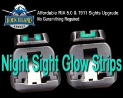 Rock Island Armory RIA 5.0 & 1911 Sight Upgrade NIGHT SIGHT GLOW STRIPS Free S&H