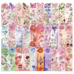 12Pcs Random Colorful Flower Dreamy Butterfly Floral Reading Bookmarks Gift