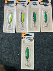 Acme Kastmaster fishing spoon 1/4 & one 3/8oz sw-10 lot 5 Walleye