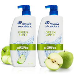 Green Apple Anti-Dandruff Shampoo Twin Pack, 72-Hour Protection, 1% Pyrithione Z