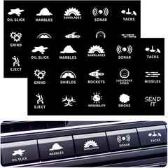 2Pcs Novelty Stickers Labels for Car or Truck Unused Button, Car Switch Sticker,