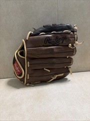Rawlings RBG36BC 12 1/2″ RHT Leather Baseball Glove Brown Left Hand Throw