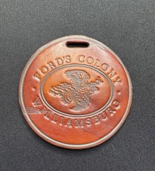 VTG Ford’ s Colony Country Club Williamsburg Golf Bag Tag Leather 3”