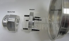 Metric & American Wheel Hub Adapter 58mm & 2-1/2″ Bolt Circle Go Kart Conversion