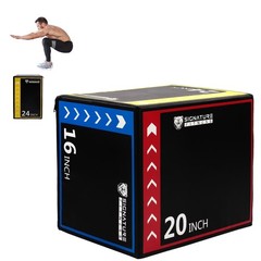 Signature Fitness 3-in-1 Foam Plyometric Box 16/20/24″ Jump Gym Training Block