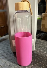 28 Fl. Oz. Reusable Drinking Bottle With Sleeve And Screw On Bamboo Lid