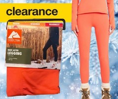 Ozark Trail Women’s SIZE XL 16-18 Warm Thermal Base Layer Bottom Coral Zest NEW