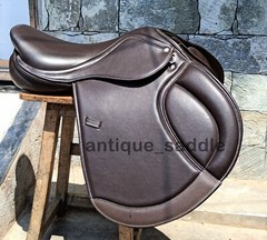 Leather Jumping/Close Contact Double-flap New Adjustable Gullets Horse Saddle