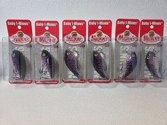 Mann’s Bait Company Baby 1- (6 lures of Purple Tiger)