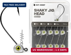Shaky Head Jigs, Fisheye Stand-up Style Weedless Fishing Jig Heads for Bass (15-