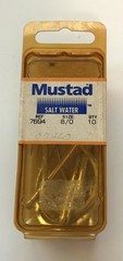 Mustad Needle Eye Hooks 7694-8/0-10 – Made in Norway Stock Big Game Tuna Hook
